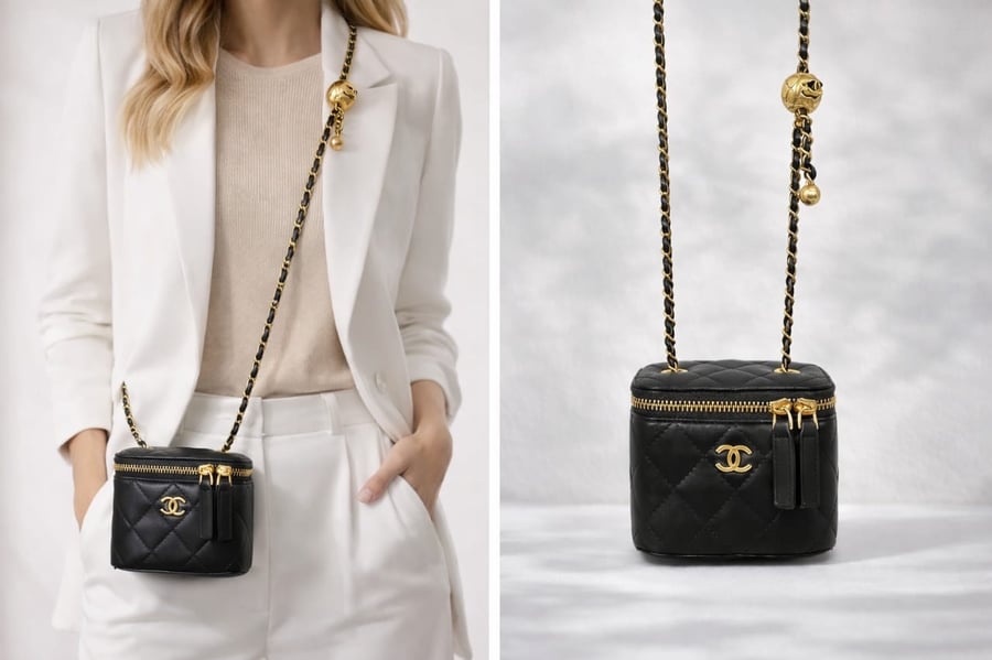 Chanel bag mine with its accessories