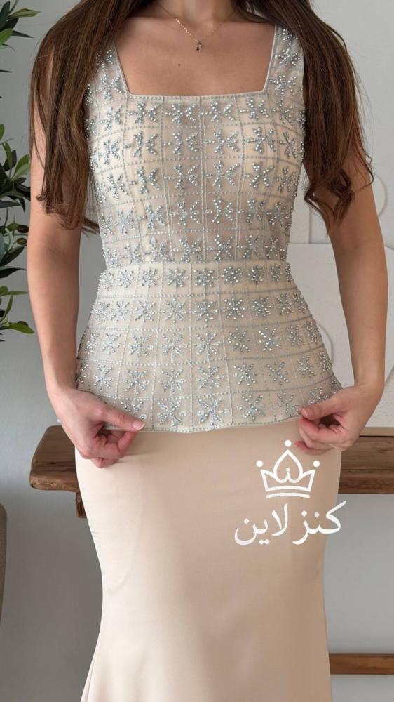Women's evening dress featuring a long mermaid-style design