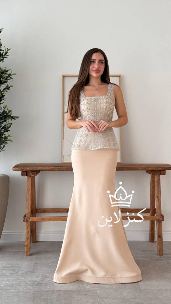 Women's evening dress featuring a long mermaid-style design