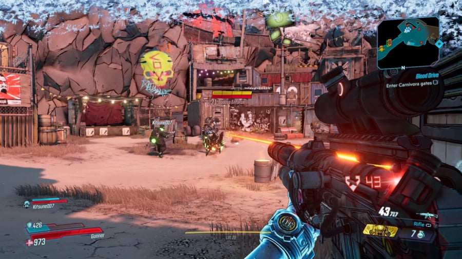 لقطة لعب من Borderlands 3 مع أسلحة ومهارات تأجير ألعاب بلايستيشن