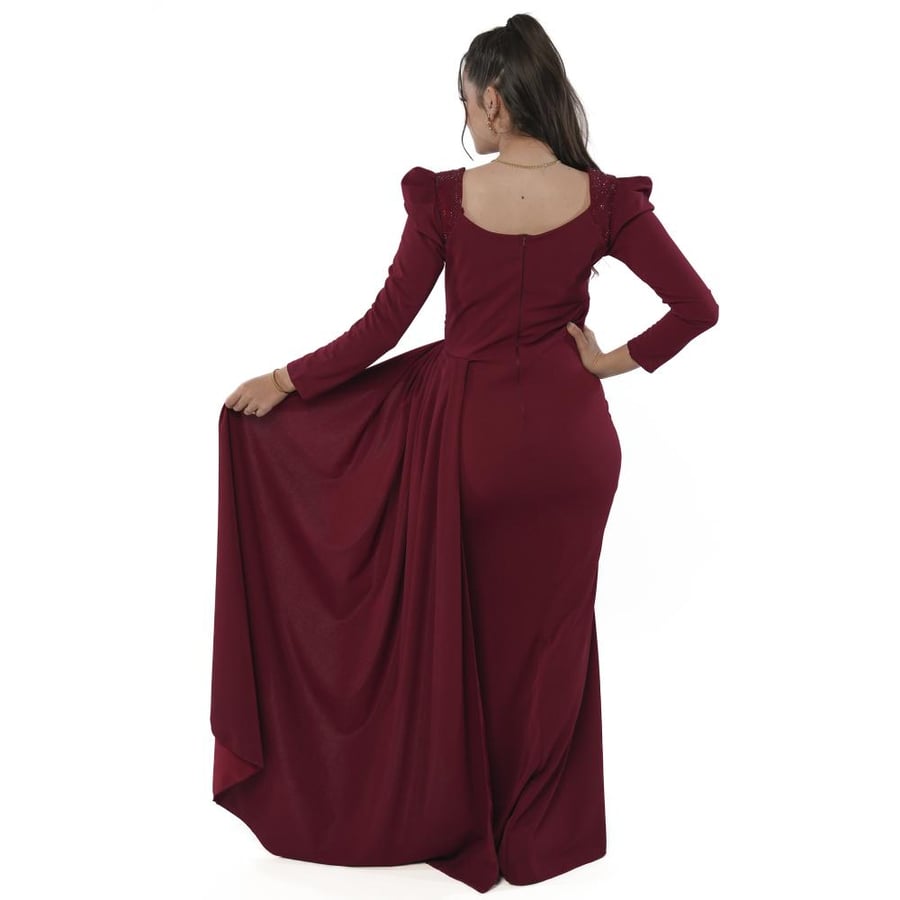 فستان سهرة أنيق ناعم كريب رروعه
