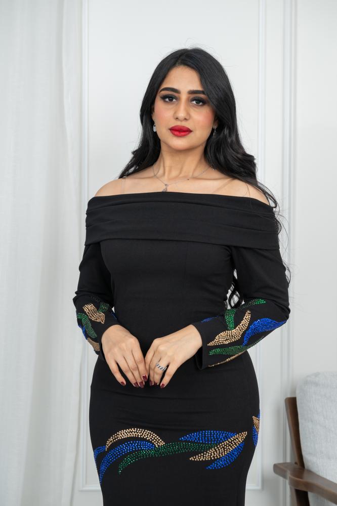 فستان سهرة أنيق نسائي فصوص راقـي