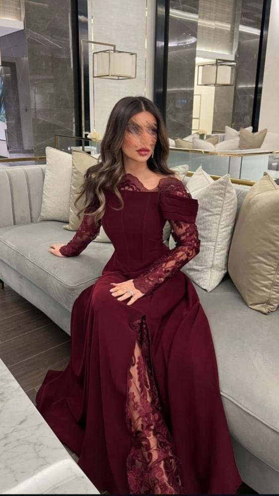 فستان فخم باربي اكمام دانتيل كمبيوتر يعطيك الشكل الافضل