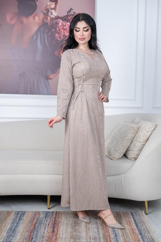 فستان سهرة أنيق اضافه حبل كرستال