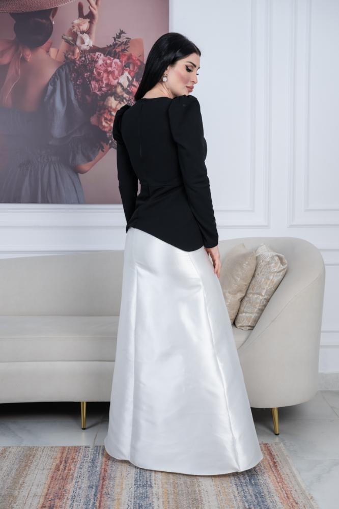 فستان من الكريب اضافه ميكادو لامع