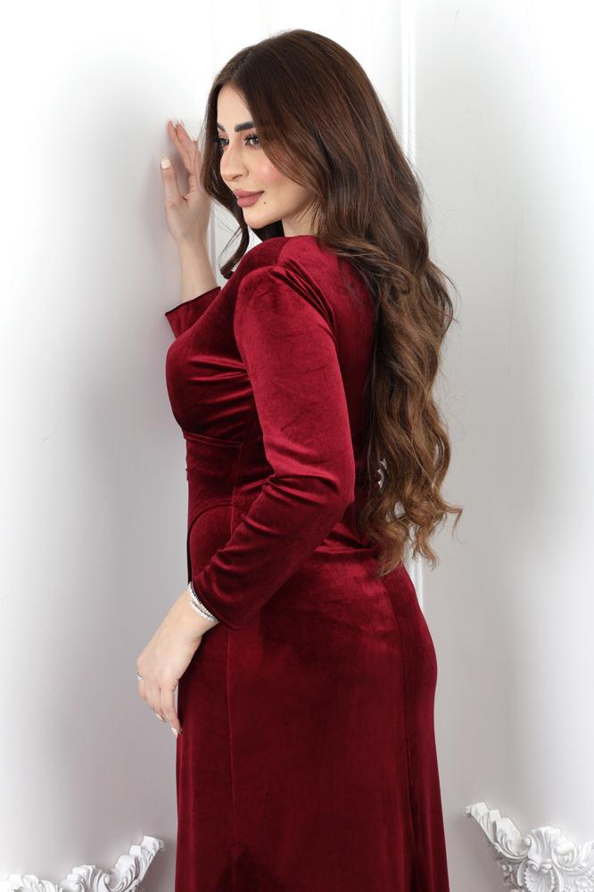 فستان سهرة أنيق مخمل قصة شانيل