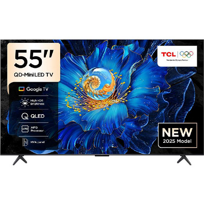 شاشة سمارت تي سي ال 55 بوصة 4K - GOOGLE TV-QD Mini LED-Airplay2