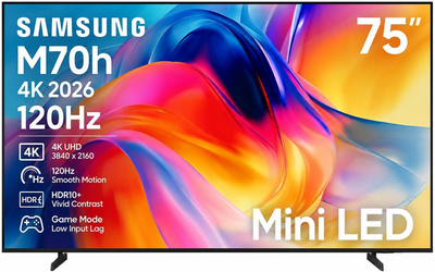 شاشة سمارت سامسونج 75 بوصة Apple AirPlay-Mini LED-4K-Tizen