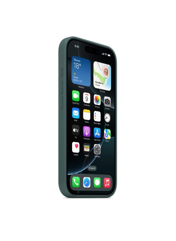 غطاء حماية أبل iPhone 16 Pro Silicone أخضر