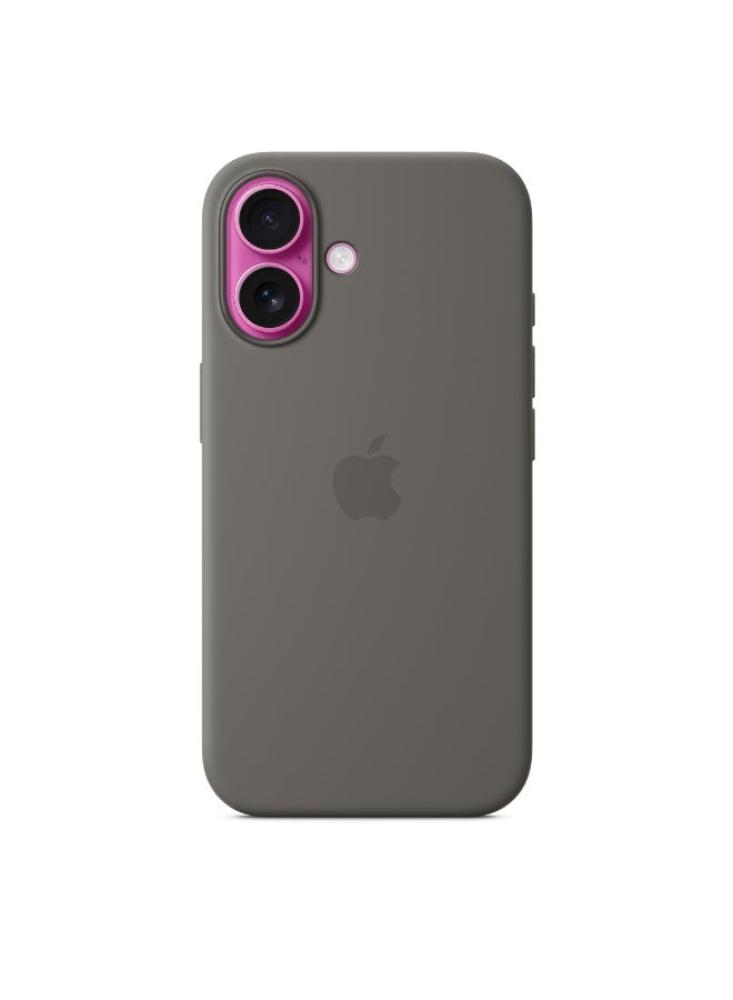غطاء حماية أبل iPhone 16 Silicone رمادي