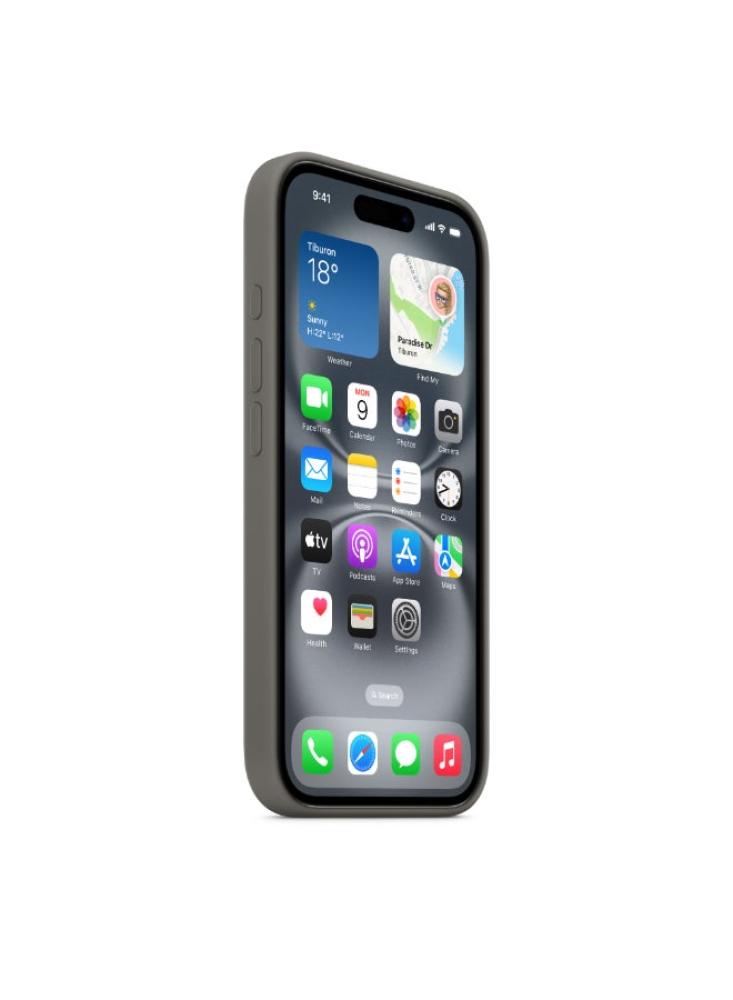 غطاء حماية أبل iPhone 16 Silicone رمادي
