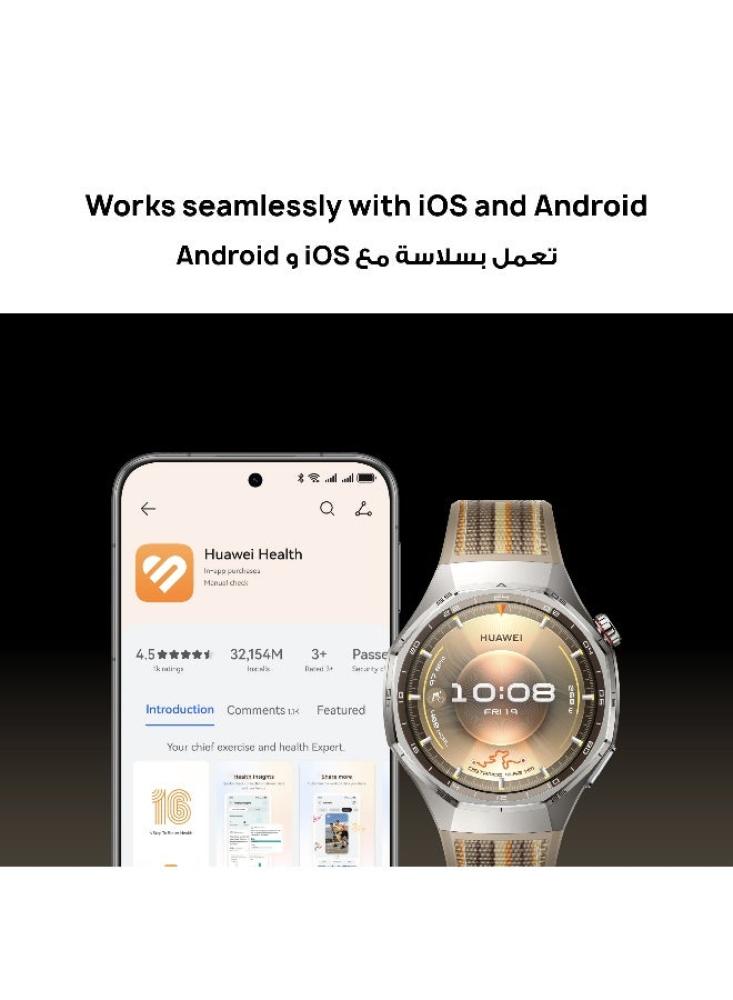 ساعة ذكية هواوي GT 6 Pro 46mm 47 بوصة أسود