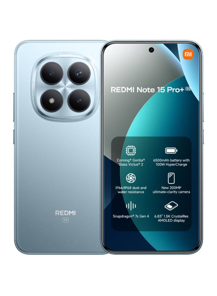 سماعات لاسلكية شاومي Note 15 Pro+ +eSIM رام 12 جيجابايت 512 جيجابايت 5G شريحتين أزرق