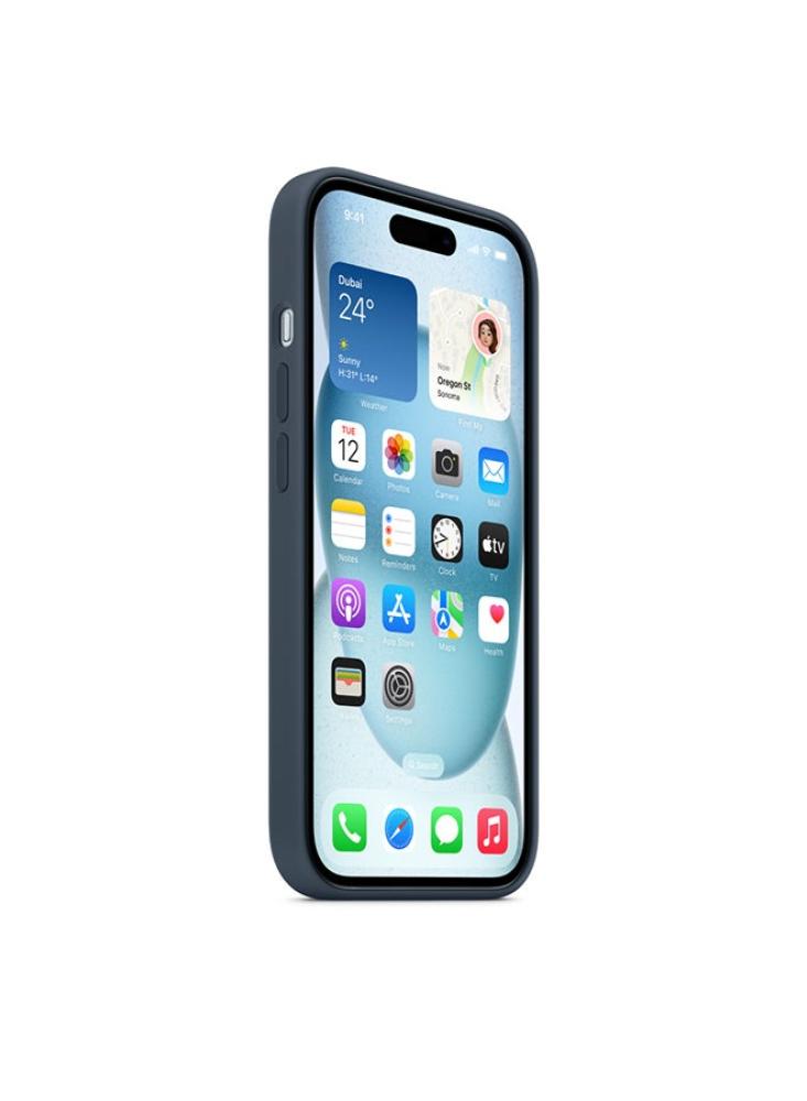 غطاء حماية أبل iPhone 15 Silicone أزرق