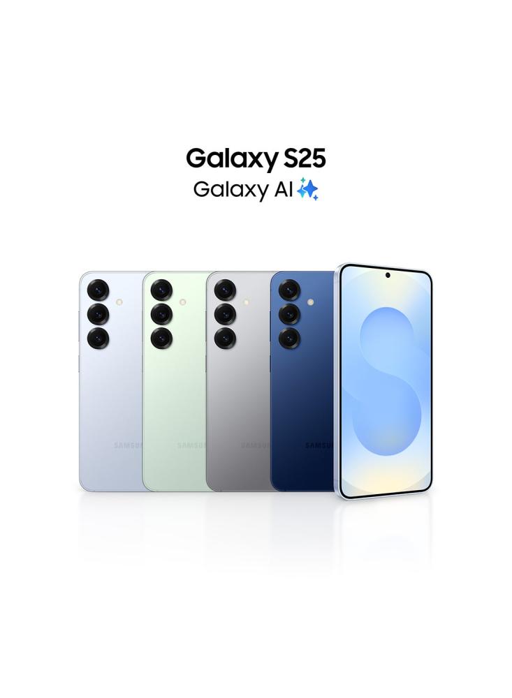 جوال سامسونج Galaxy S25 AI Shadow رام 12 جيجابايت 256 جيجابايت 5G شريحتين فضي