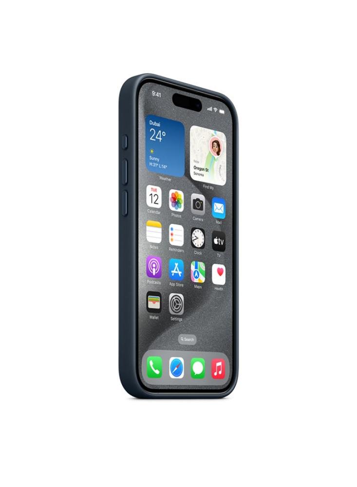 غطاء حماية أبل iPhone 15 Pro Max أزرق FineWoven Pacific