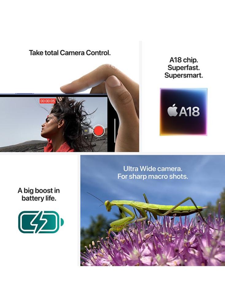 جوال أبل iPhone 16 128 جيجابايت 5G أبيض