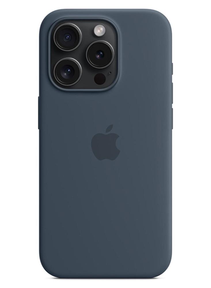 غطاء حماية أبل iPhone 15 Pro Max أزرق Silicone Storm