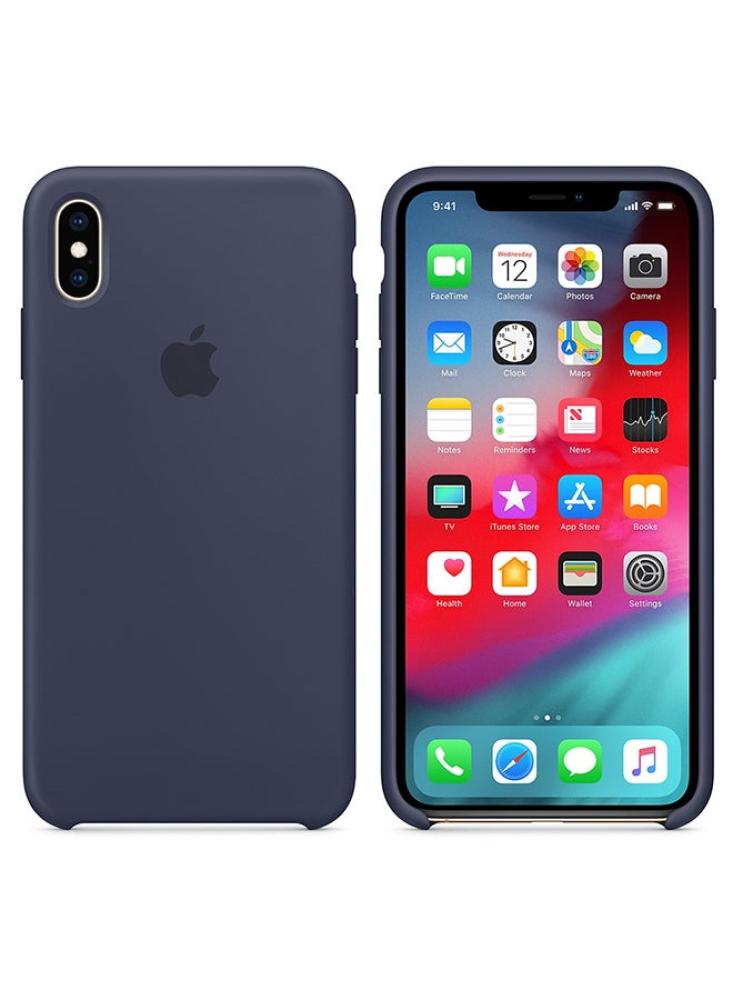غطاء حماية أبل iPhone XS Silicone أزرق