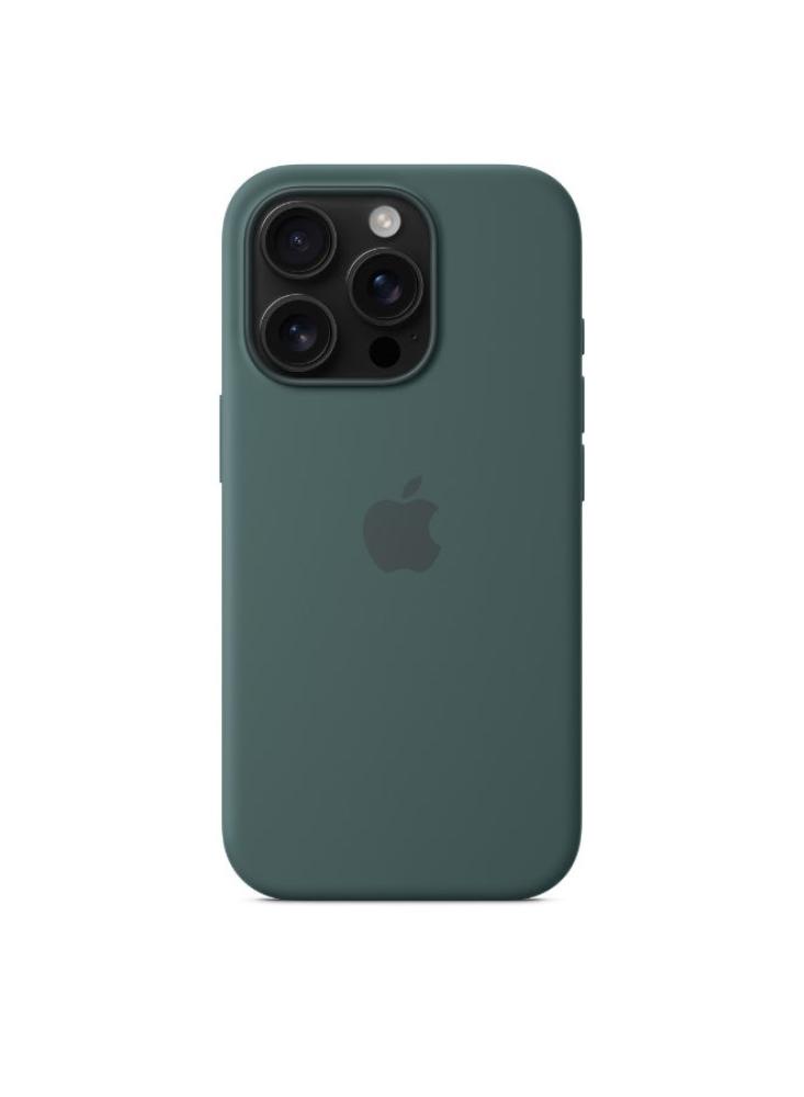 غطاء حماية أبل iPhone 16 Pro Silicone أخضر