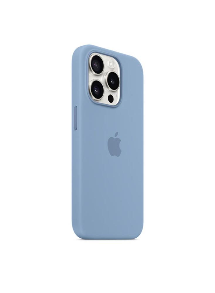 غطاء حماية أبل iPhone 15 Pro Max أزرق Silicone Winter