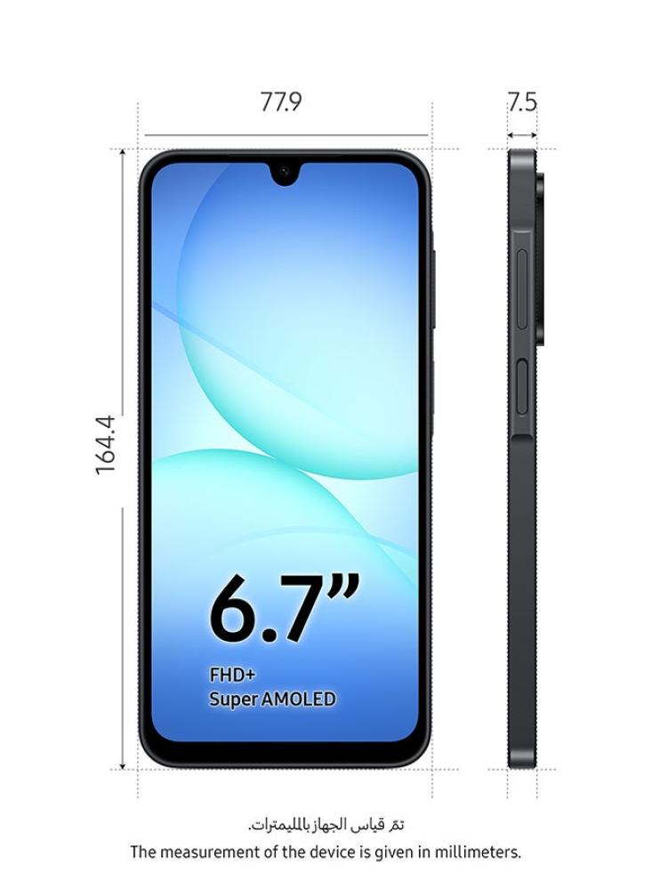 جوال سامسونج Galaxy A17 رام 4 جيجابايت 128 جيجابايت شريحتين أسود