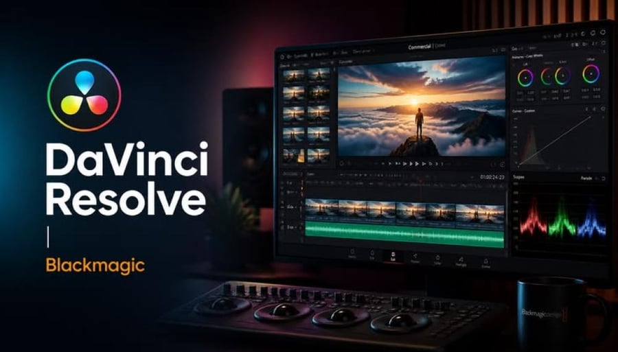 بكج دورة مونتاج وتلوين سينمائي في DaVinci resolve
