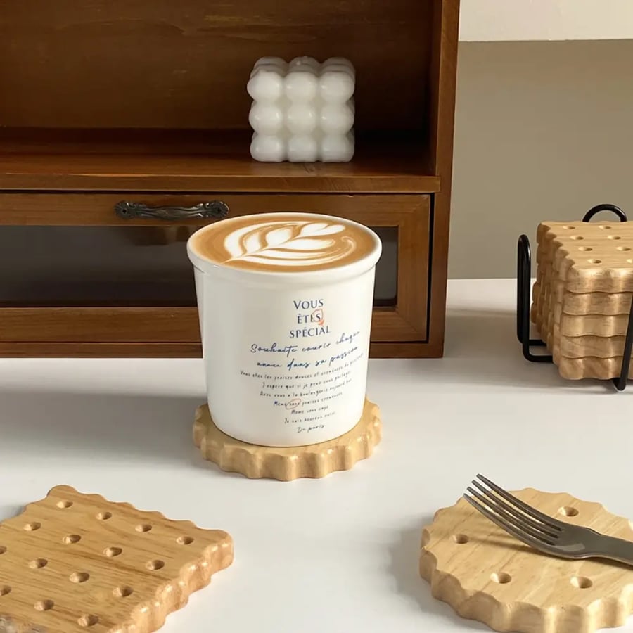 طقم 5 قواعد كوكي خشبية مع إطار حديدي