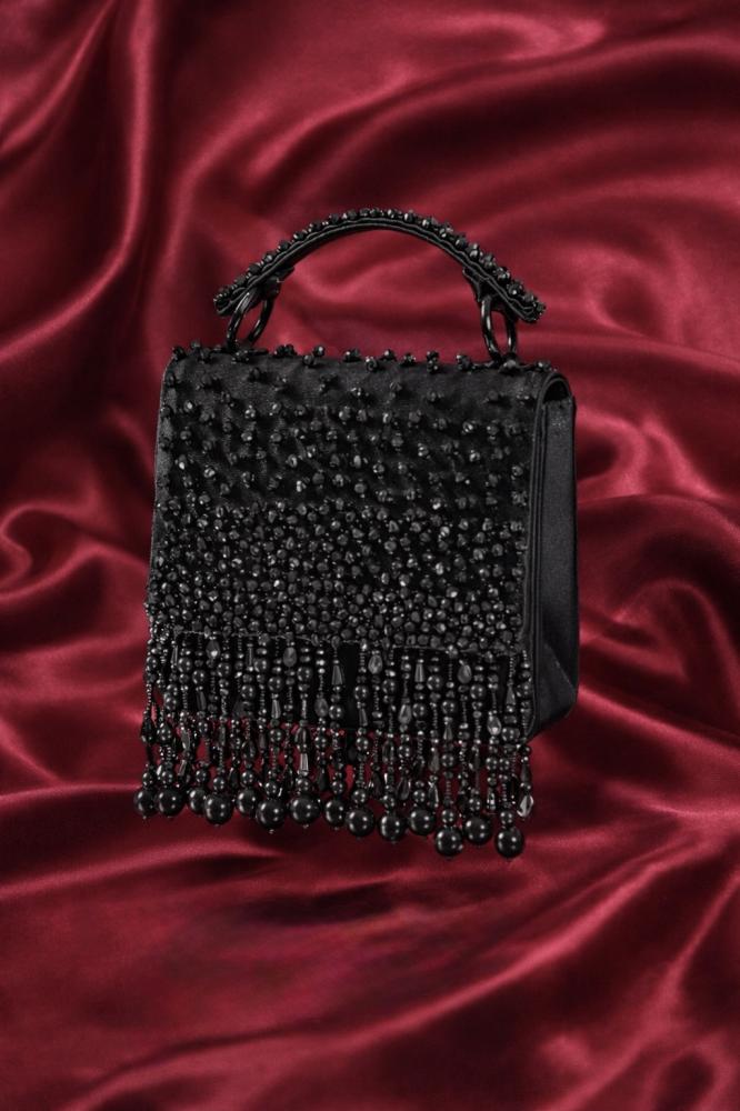 Black crystal bag