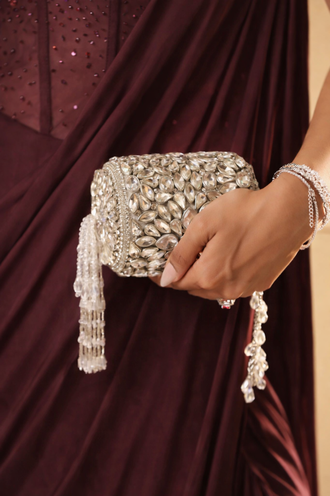 Shiny silver bag