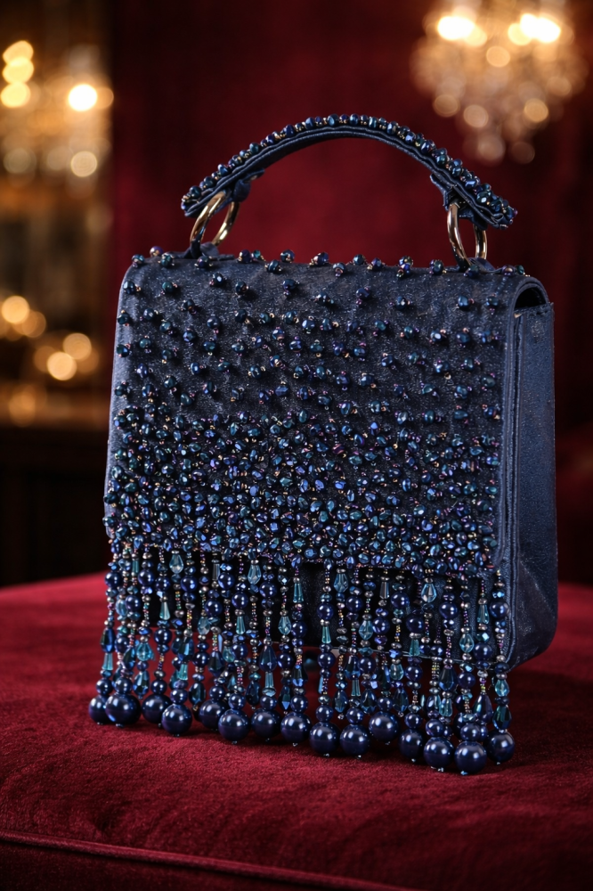 Blue crystal bag