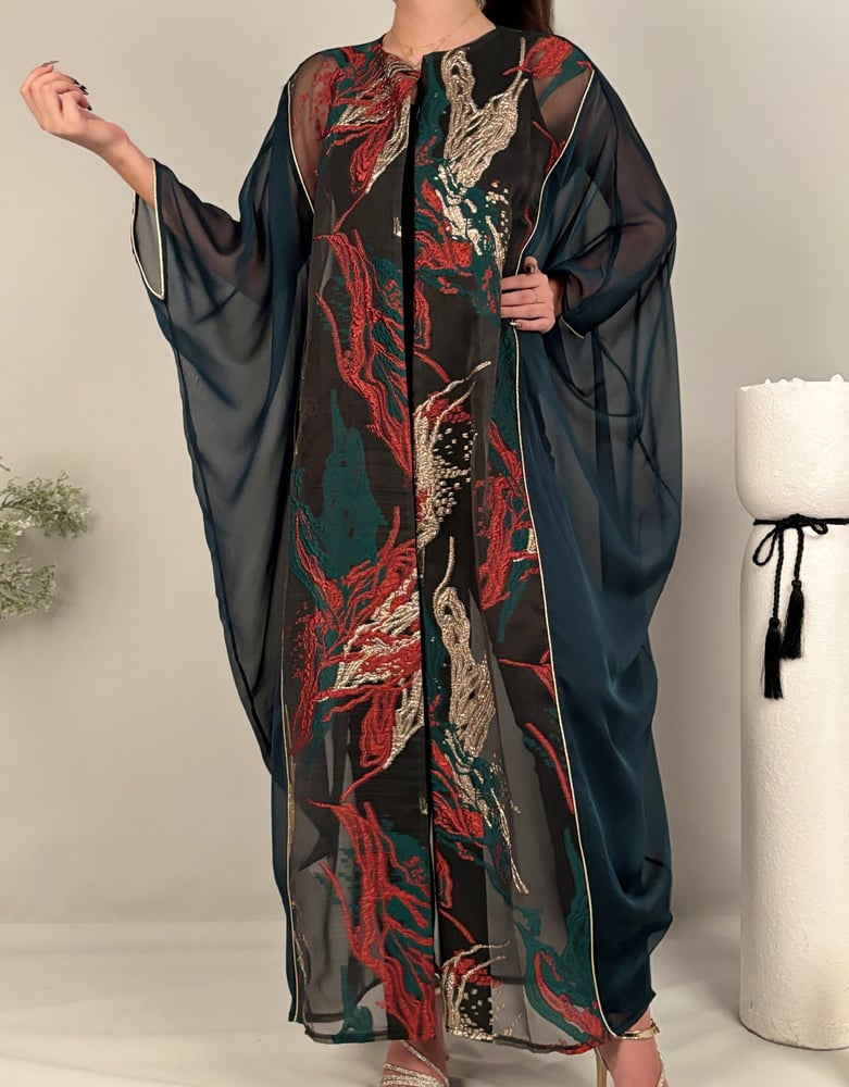 Open abaya bisht