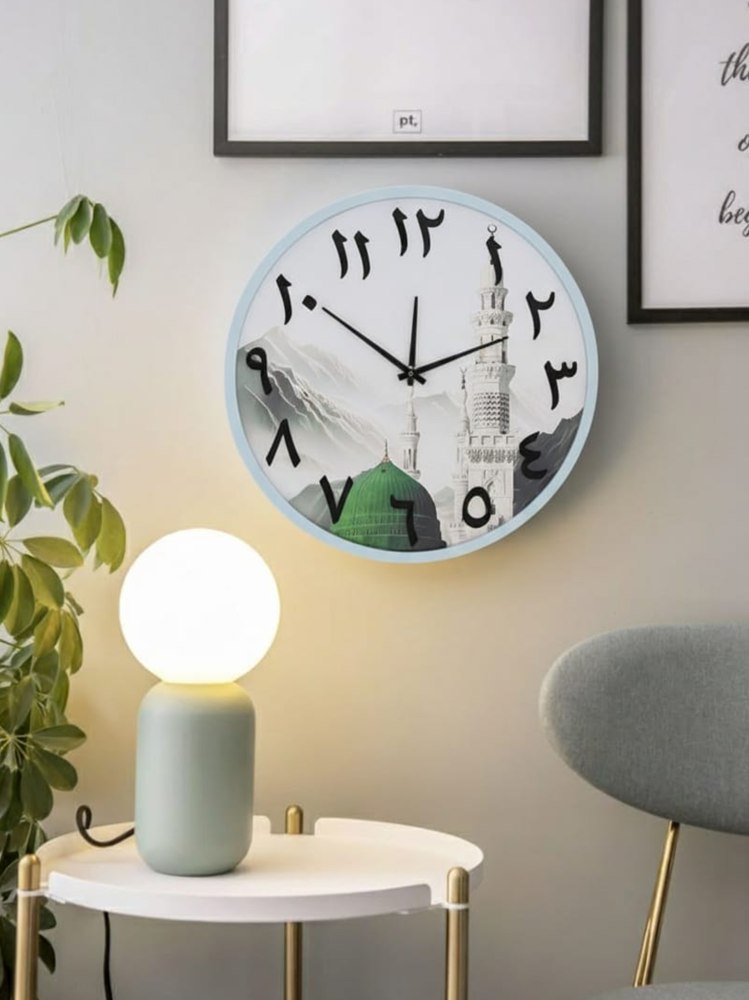 White Madinah Wall Clock