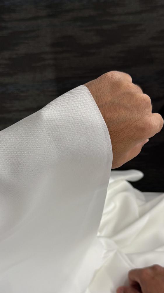 Fabric and width of formal dress - half stand