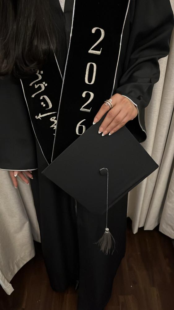 عبايه تخرج اسود