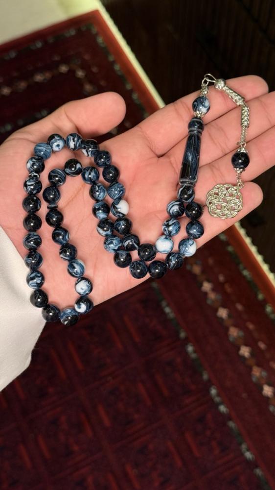 بكلايت رخامي ازرق معرق ابيض طربزونة