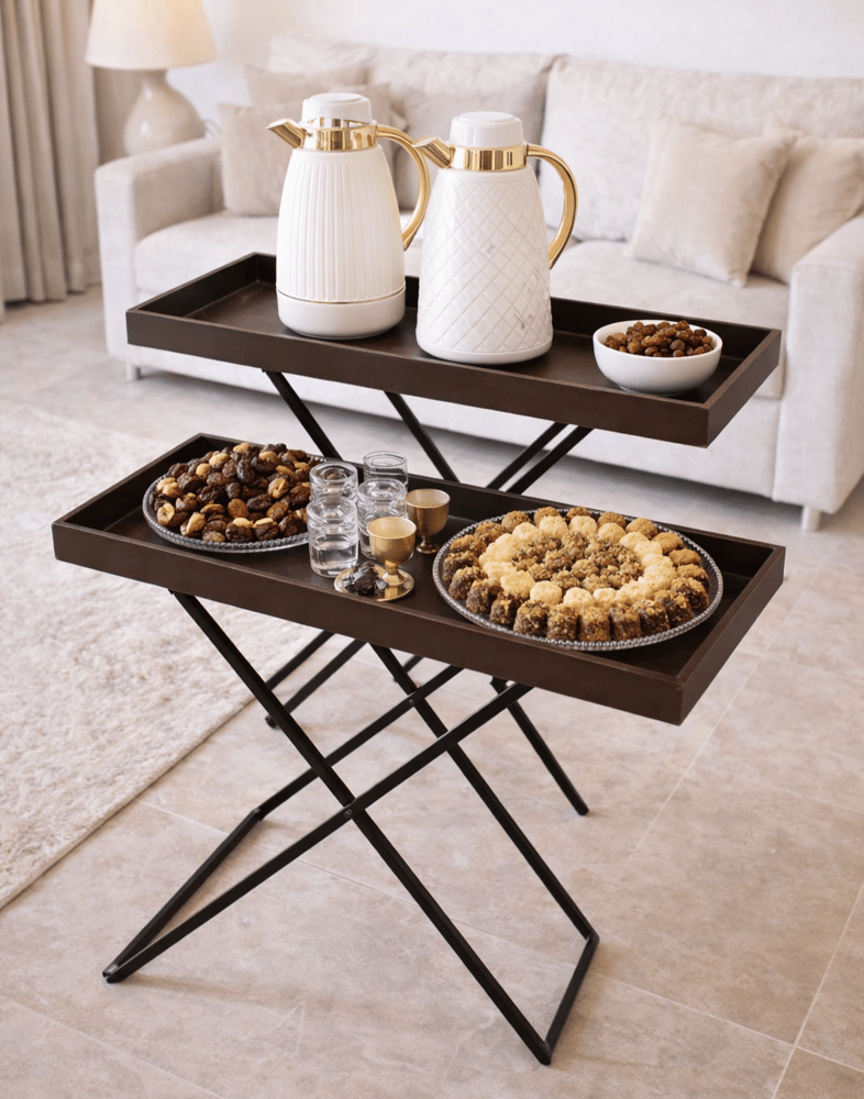 Brown color hospitality tables