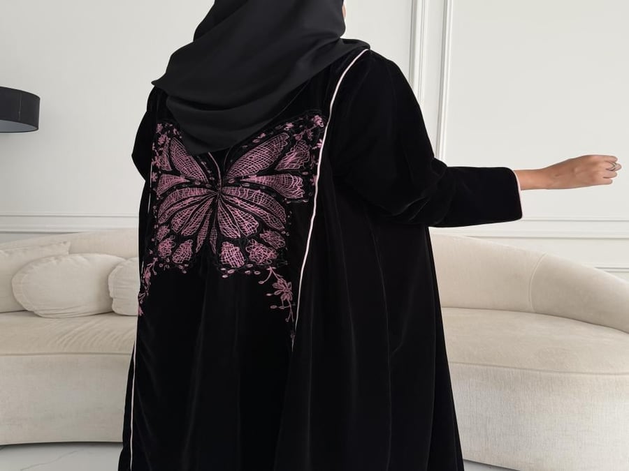 مخمل تطريز بالخلف