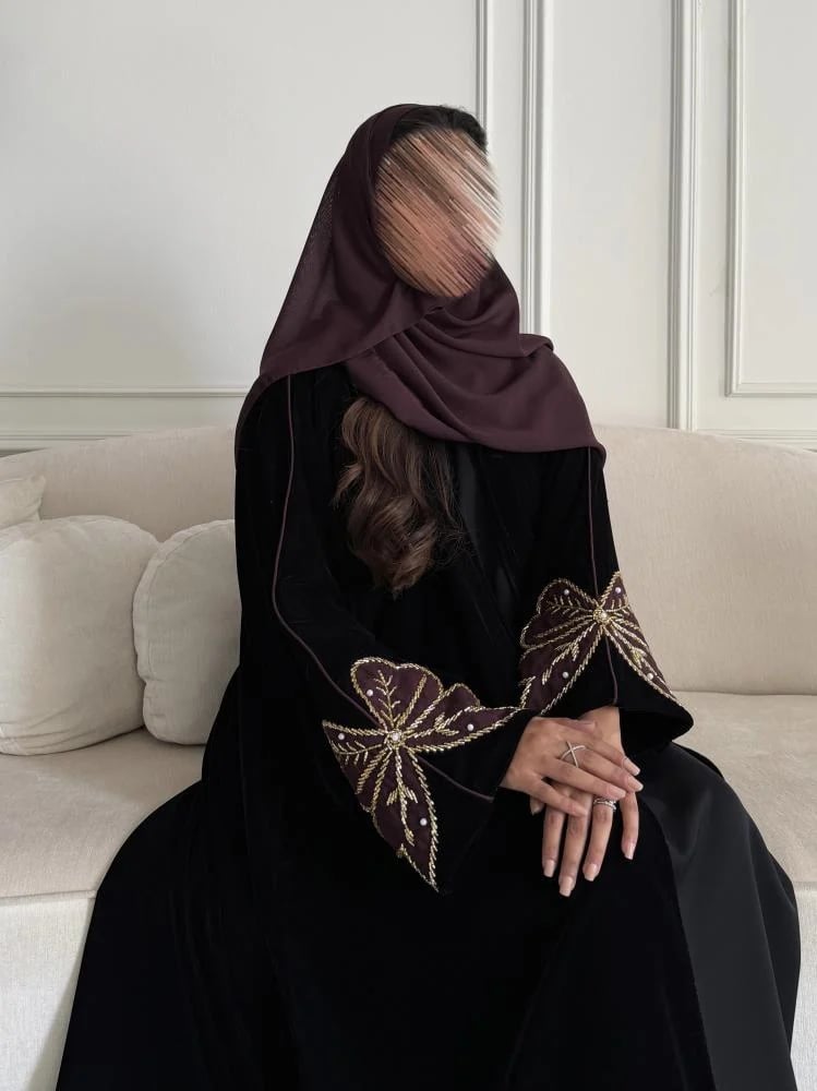 مخمل تطريز بالكم