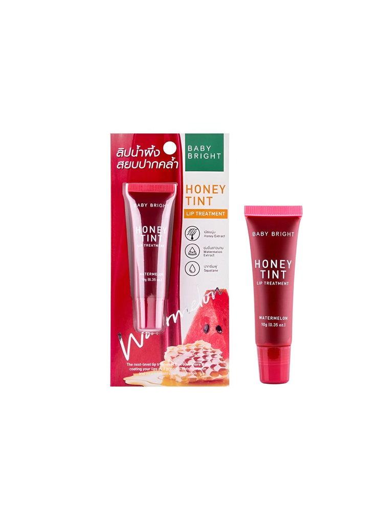 Lip balm with honey and watermelon flavor from Baby Bright brand, weight 10 grams, for moisturizing and protection from dryness.