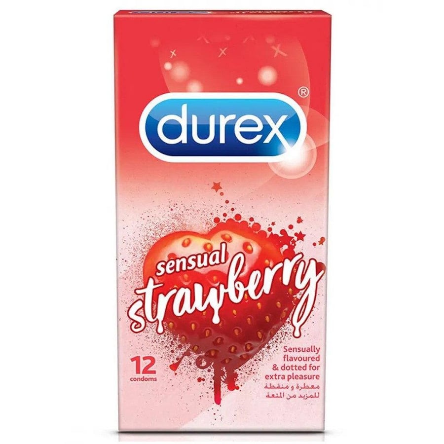 واقي ذكري Sensual Strowberry ديوركس 12 حبة