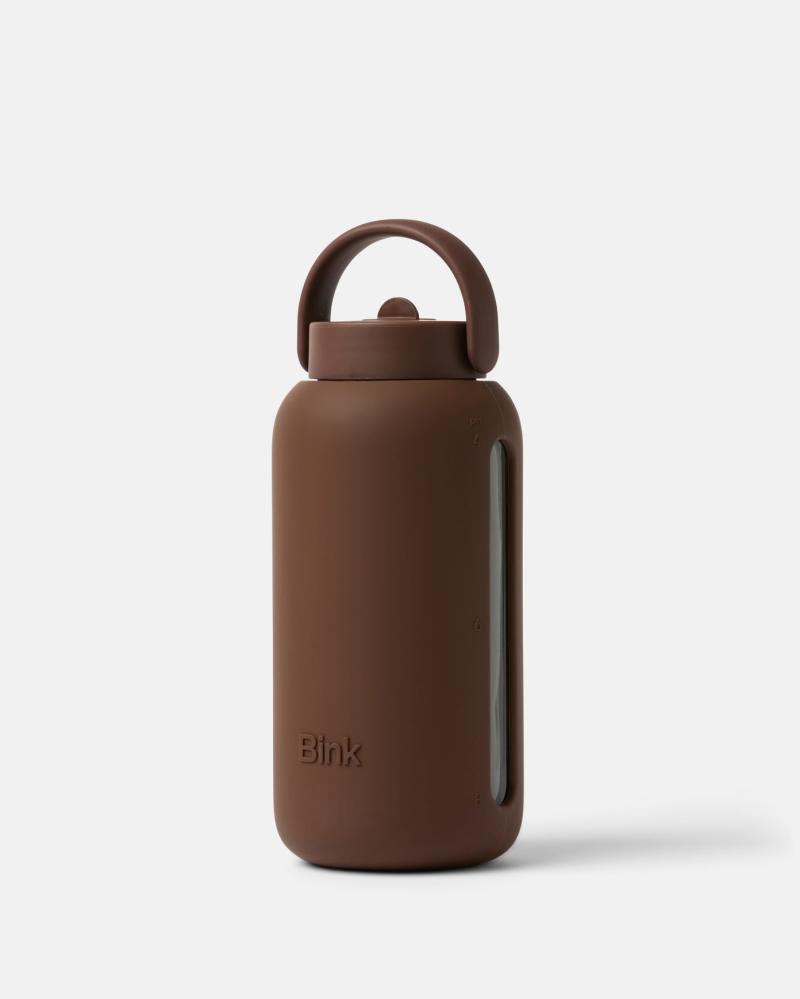زجاجة بينك بغطاء قلاب لون بني | Bink Day Bottle Flip Straw 27 oz (Brown)