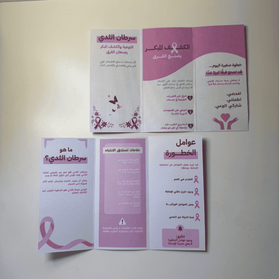 بروشور التوعيه بسرطان الثدي