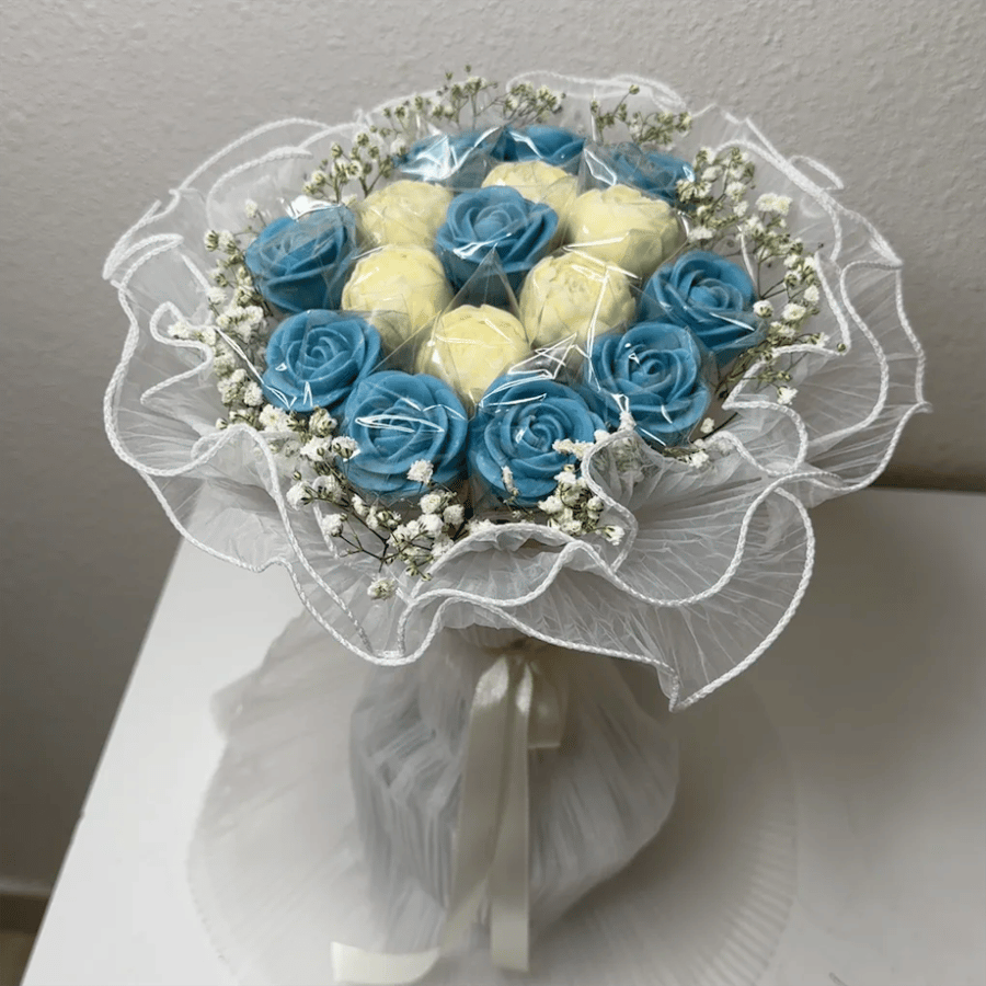 Rose chocolate with acrylic
