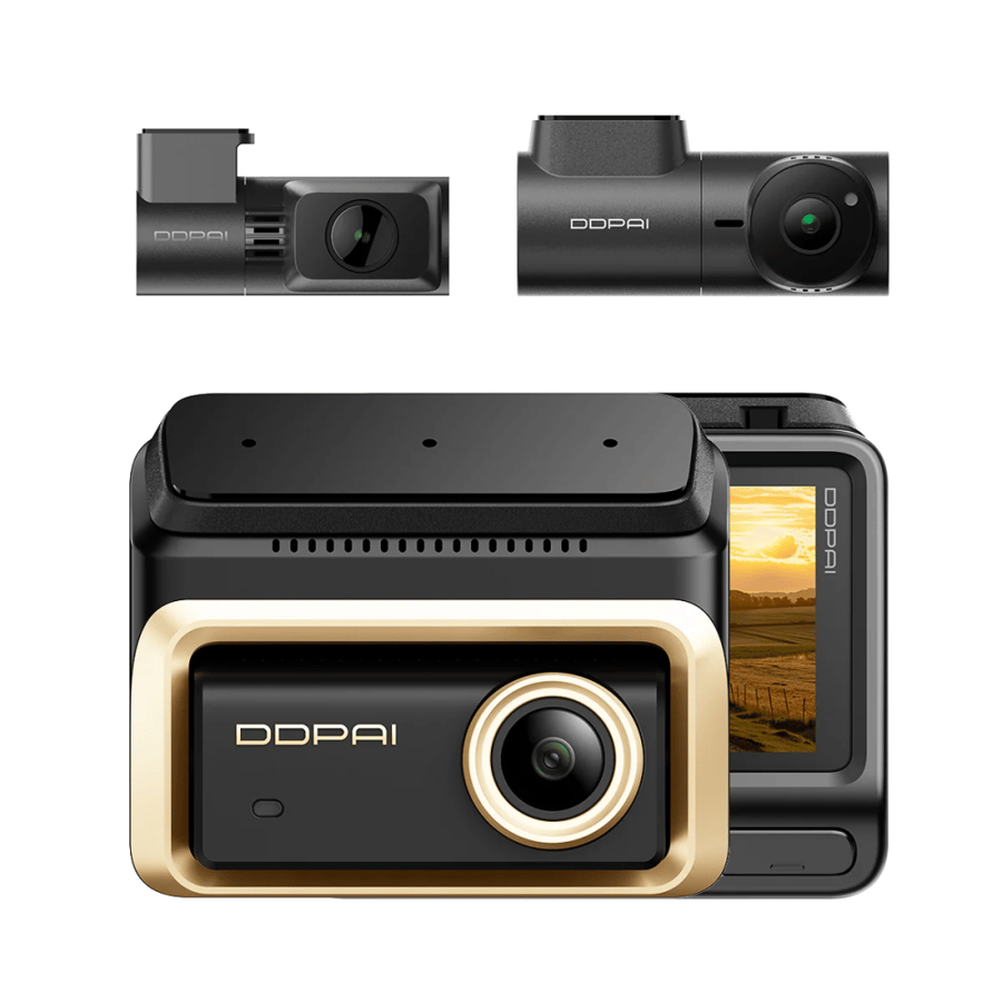 DDPAI Z90master ثلاثي بكج شامل التركيب + ذاكراتين خارجيه 128+128 وسلك الوقوف+ قطعة 4G