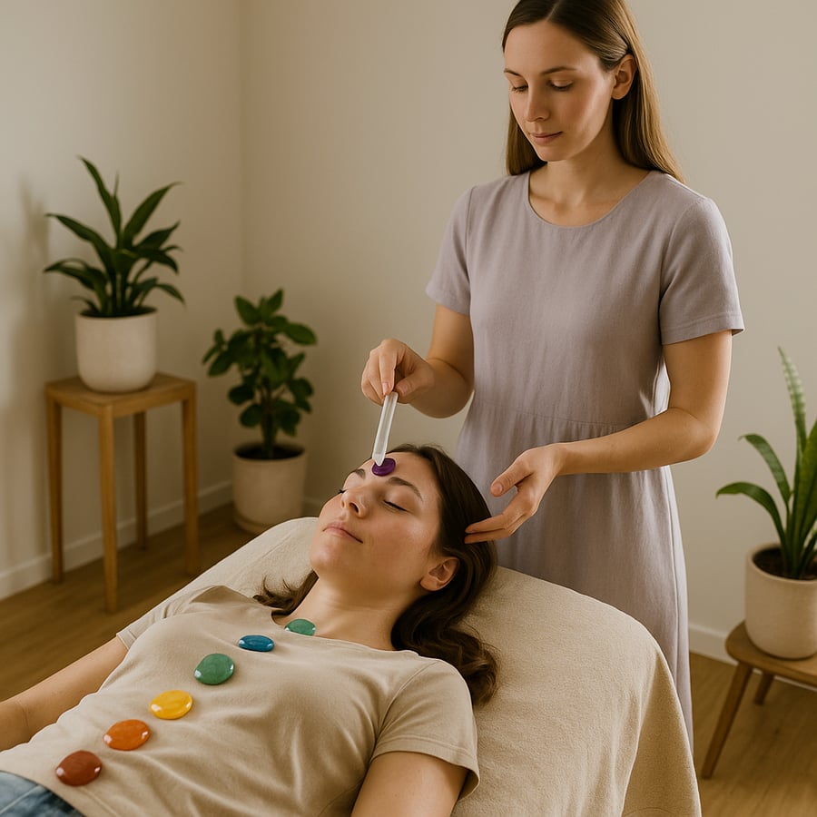 Healing and clearing the energy field with gemstones