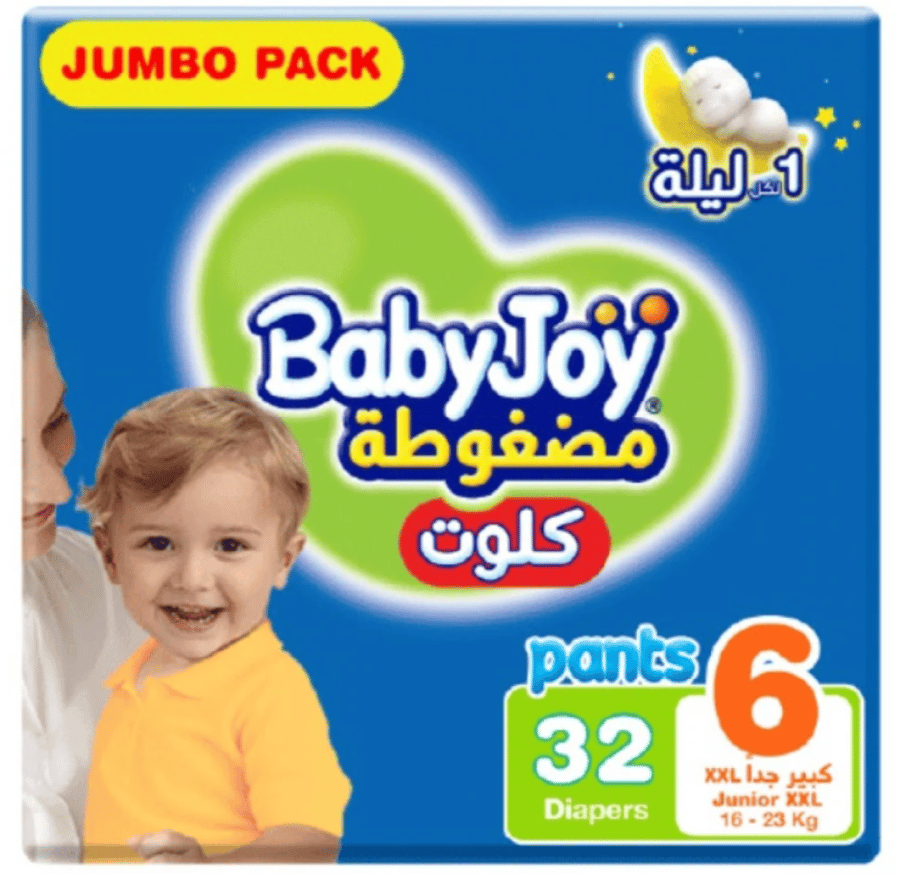 بيبي جوي كلوت مقاس (6) عبوة جامبو 32 كلوت
