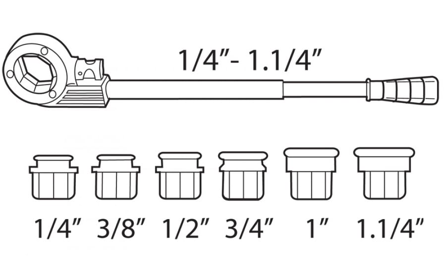 طقم تسنين 1/2"- 1.1/4" إسباني