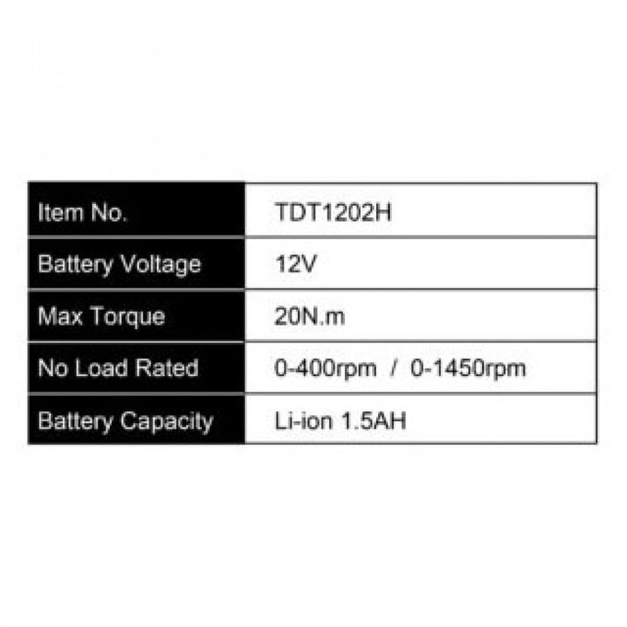 دريل بطارية - همر TDT1202H TIEDAO 12 V