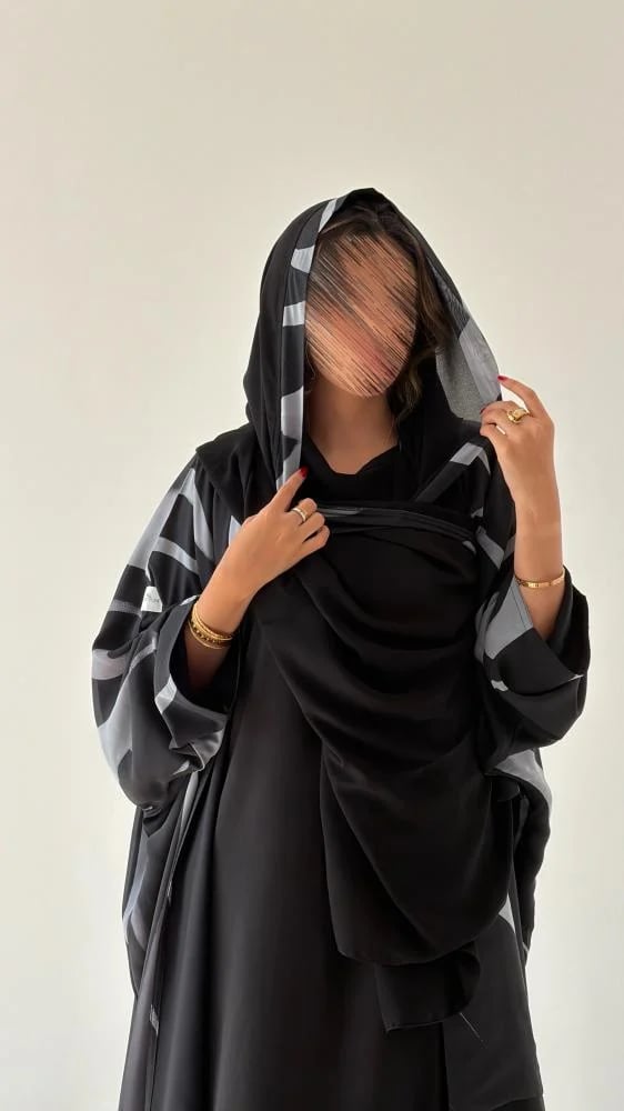 عباية كريب وشيفون كلوش - موديل S237 - صورة 8